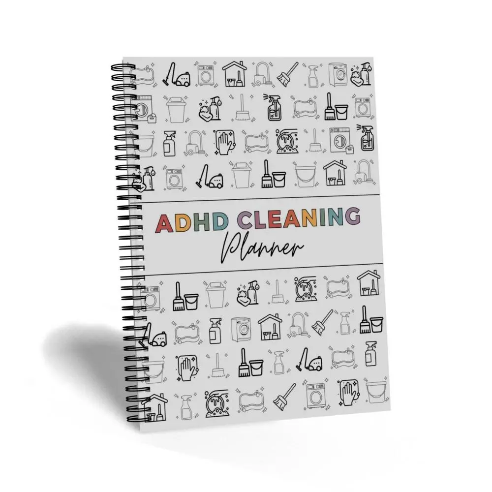 ADHD Cleaning Planner, 1 Count Weekly & Monthly Cleaning Schedule Notebook, Household Chore Sheet, Appointment Book for Home Office