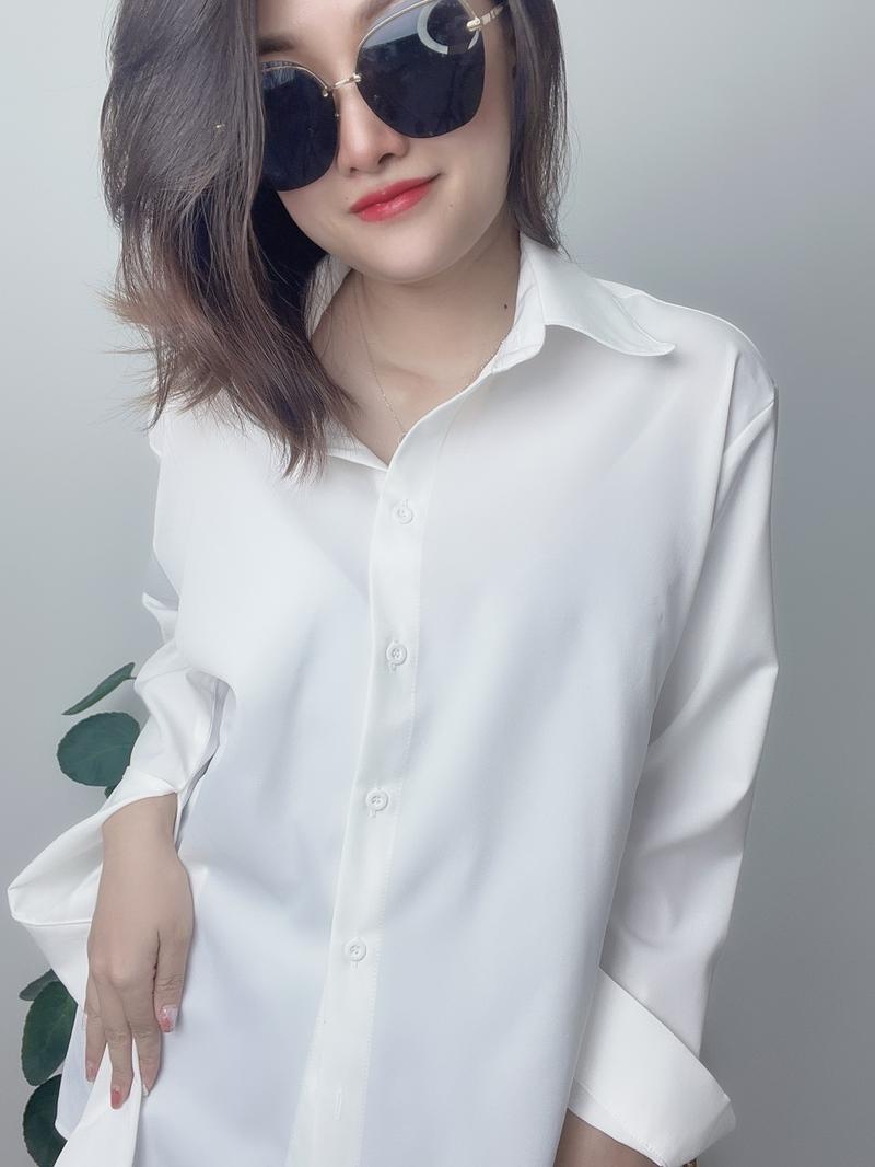 Product Introduction of Áo Sơ Mi Công Sở Nữ MAYYA Form Rộng Dài Tay Nhiều Màu Trơn Chất Lụa Không Nhăn A19 Top Women Sò 5