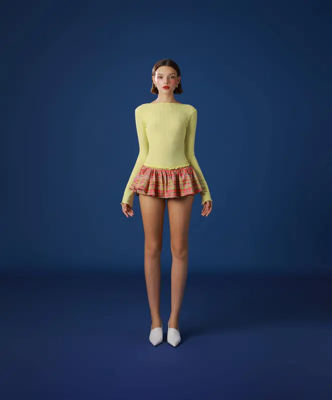 TARTAN - Áo Thun Ánh Co Dãn Hở Lưng - Blush Top 2