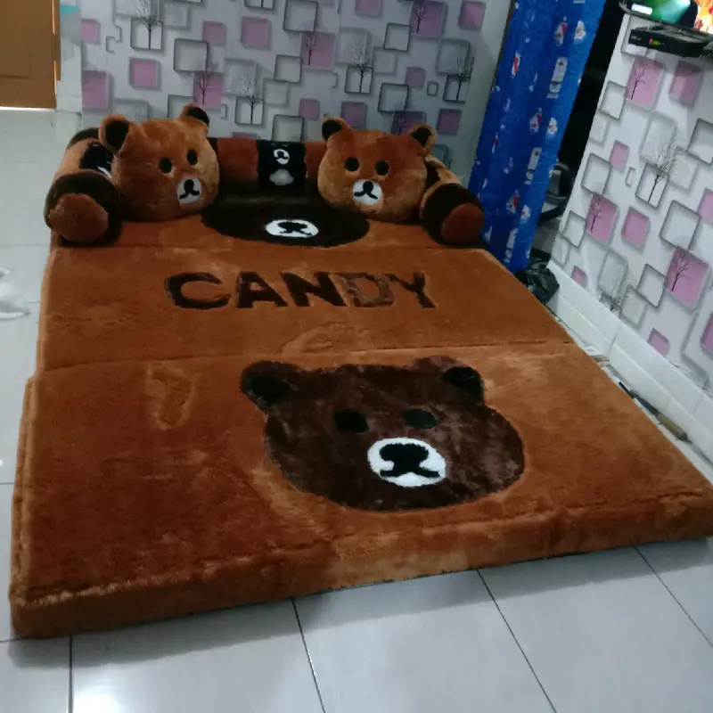 Sofa bed karakter tedy bear coklat 0