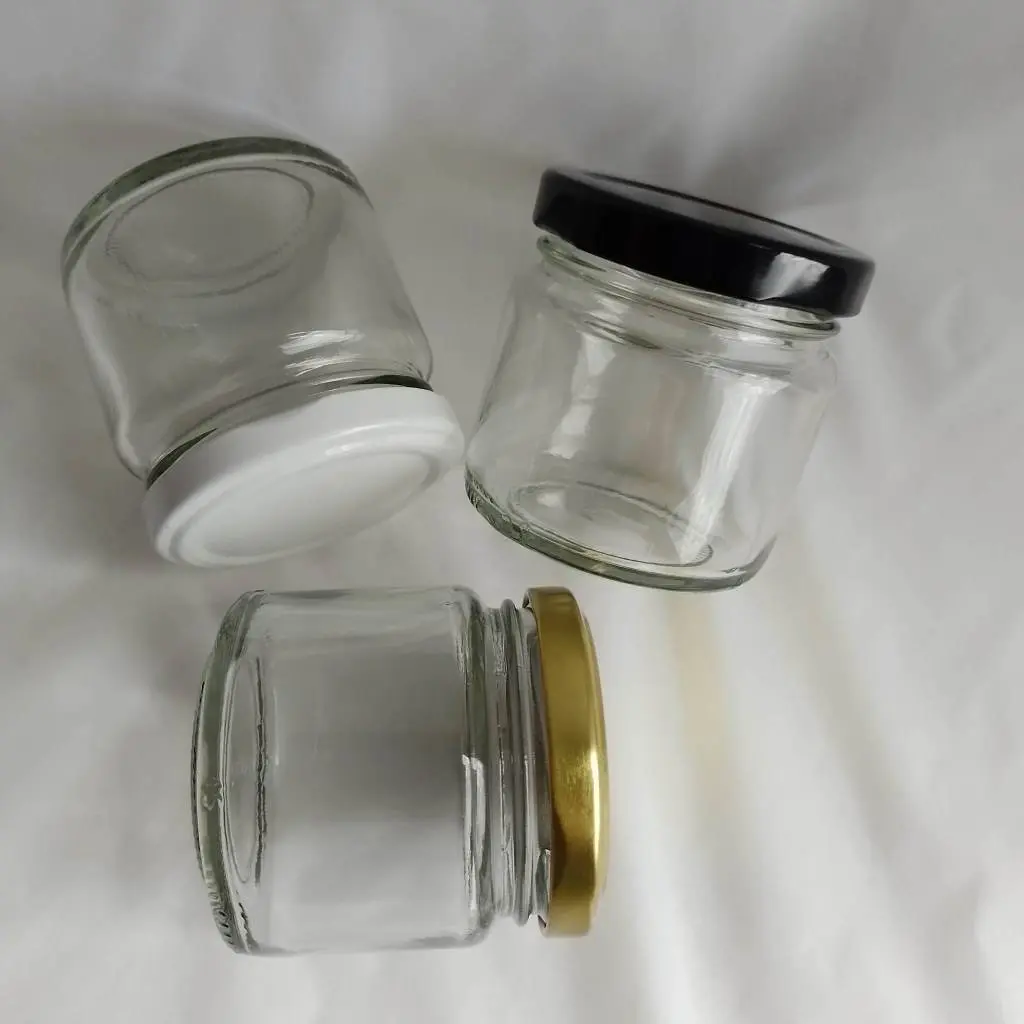 M7361 120ml/4oz Glass Jar sold per box with plastic seals food grade for business garapon giveaway