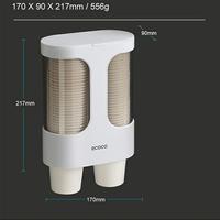 Gambar ECOCO Wall-Mounted Paper Cup Holder - Wadah cup gelas mudah digunakan modern simpel estetik dari Ecoco Indonesia Kota Administrasi Jakarta Barat 4 Tokopedia