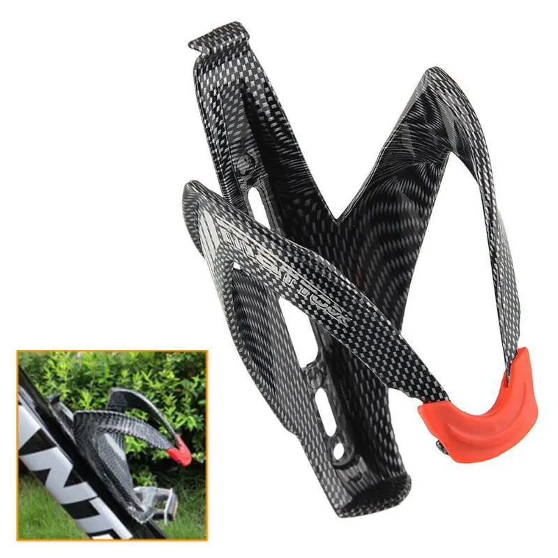 Carbon Fiber Bicycle Water Bottle MTB Road Cycling Bicycle Water Bottle Holder Cage Plastic Fiber Glass