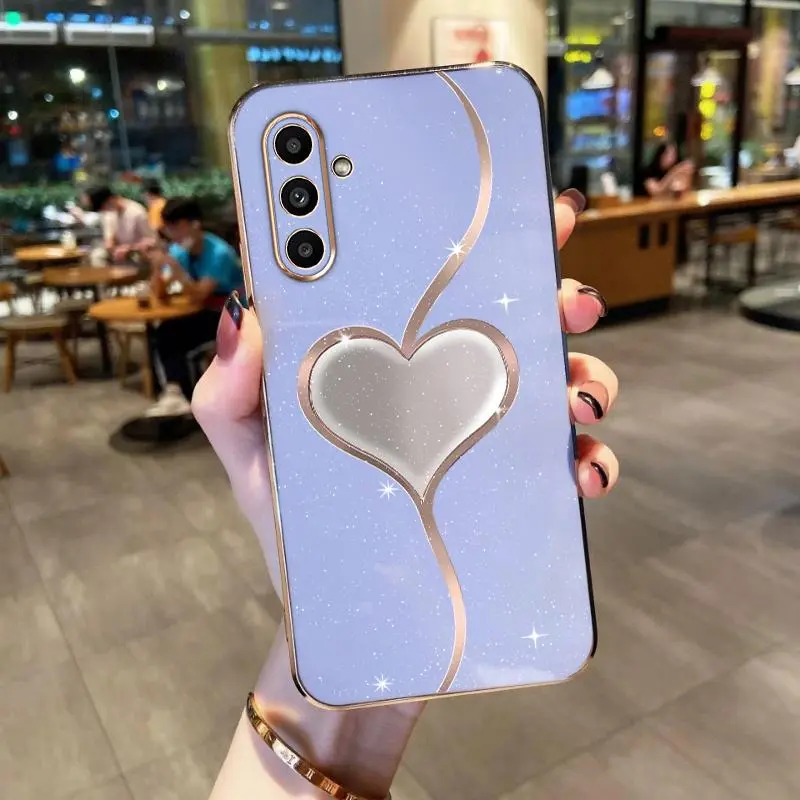 Heart Pattern Phone Case, Anti-slip Phone Protective Cover, Phone Accessory Compatible with Samsung Galaxy A04S A05S A06 A13 A14 A15 A16 A24 A25 A34 A35 A52 A52S A53 A54 A55 S22 S23 S24 Plus Ultra FE Series, Casing 6
