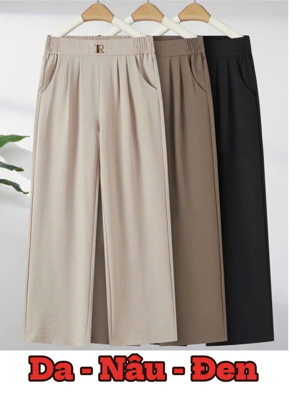 Quần trung niên nữ dài dáng baggy chất poly co giãn thu đông cho bà cho mẹ thoải mái, thanh lịch Q02 Pants Women Denim