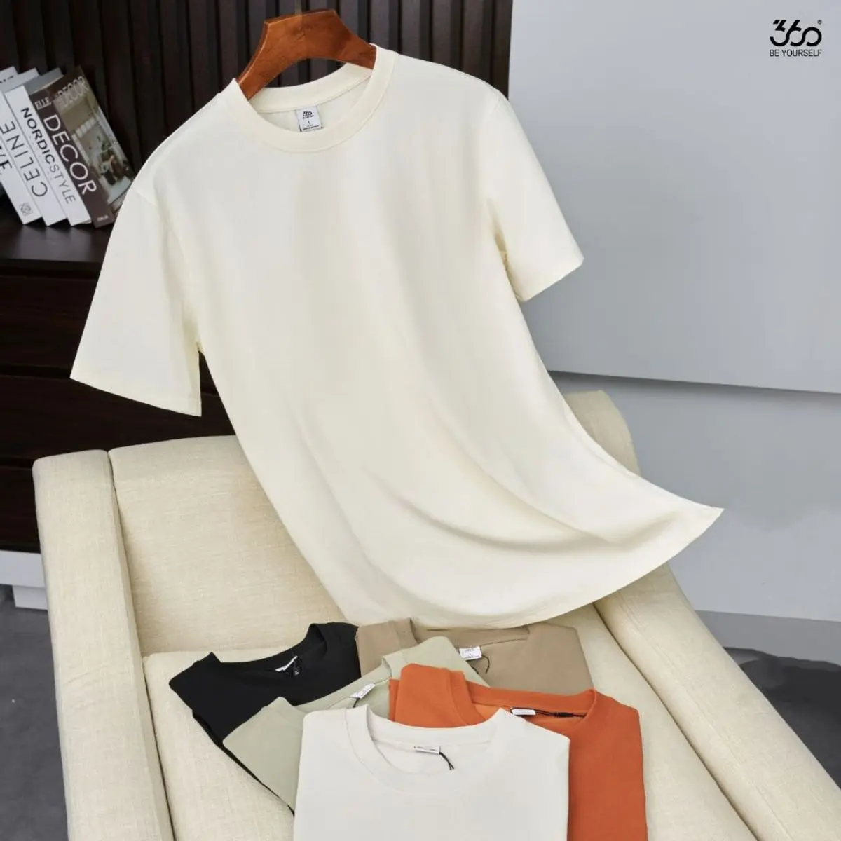 Áo thun nam trơn thoải mái thương hiệu 360 Boutique áo phông nam thoáng kí, thấm hút tốt - APTTK607