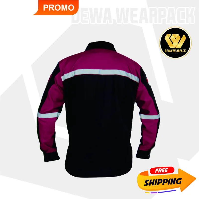 Baju Wearpack Safety Pria Kemeja Atasan Baju Kerja Mekanik Bordir Panjang 1