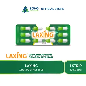 Laxing Detoks Herbal Alami / Sembelit / Begah / Konstipasi susah BAB Halal 1 Blister @10 Kapsul