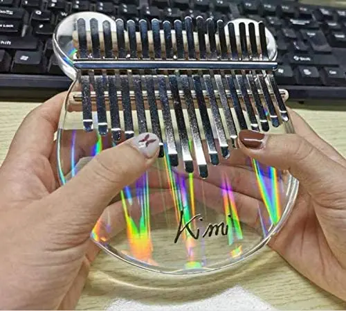 KIMI Beruang Kalimba 17 Kunci | Kimi Kalimba Akrilik Bear M10 Clear Rainbow dilengkapi Hardcase BONUS MATERI 6