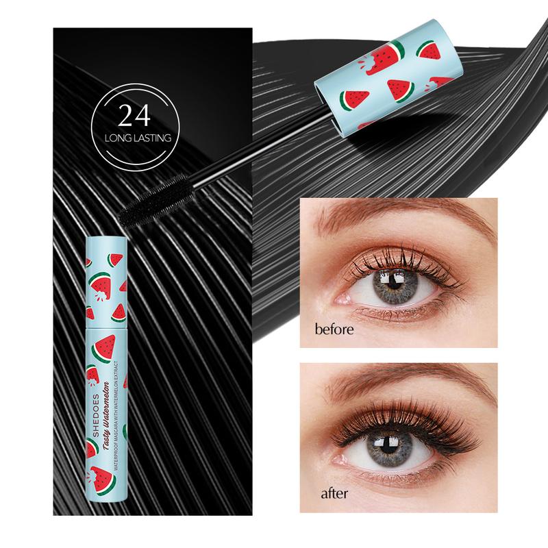 Product Introduction of Shedoes Lengthened Thick and Long Long Lasting Waterproof Non-Dizzy Makeup Not Smudge Quick-Drying Watermelon Mascara 7