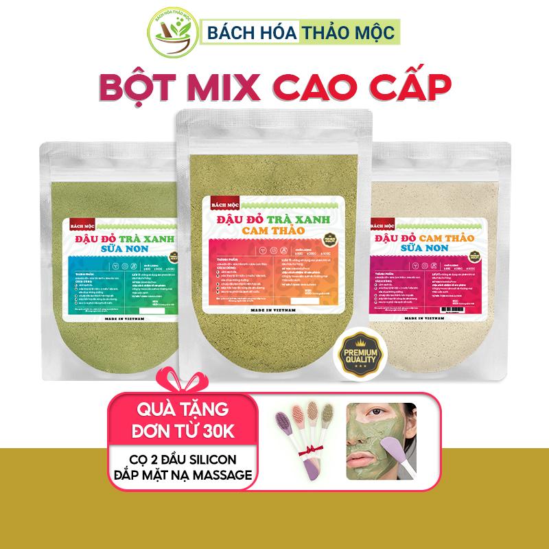 Bột Mix 3 Loại Dưỡng Da Đậu Đỏ Trà Xanh Cam Thảo Sữa Non Cao Cấp - Dưỡng Da Mặt Cho Nữ - Women obaxua bột yujisan