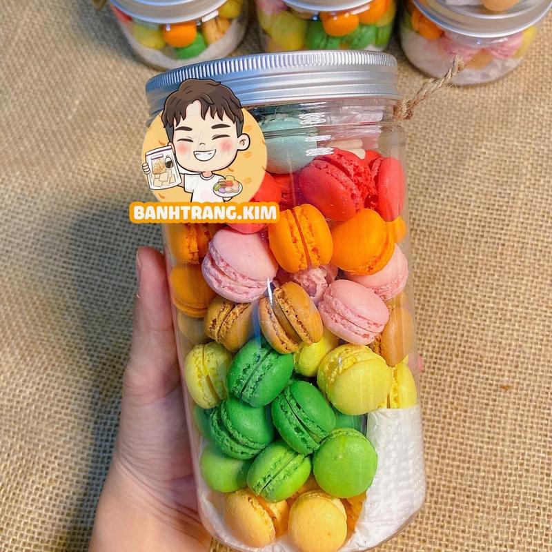 Bánh macaron mini đựng trong hộp nắp nhôm cao cấp (hộp 50v mini) Food