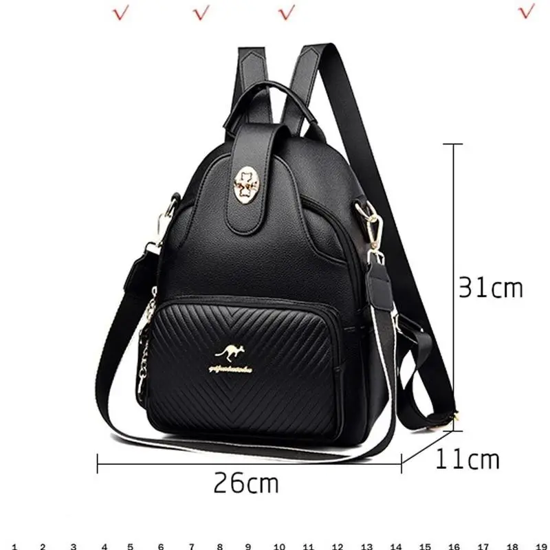 Product Introduction of Ransel Wanita Kangguru Tas Ransel Backpack Fashion Wanita Stylish - Ransel Kulit Wanita Retro 1
