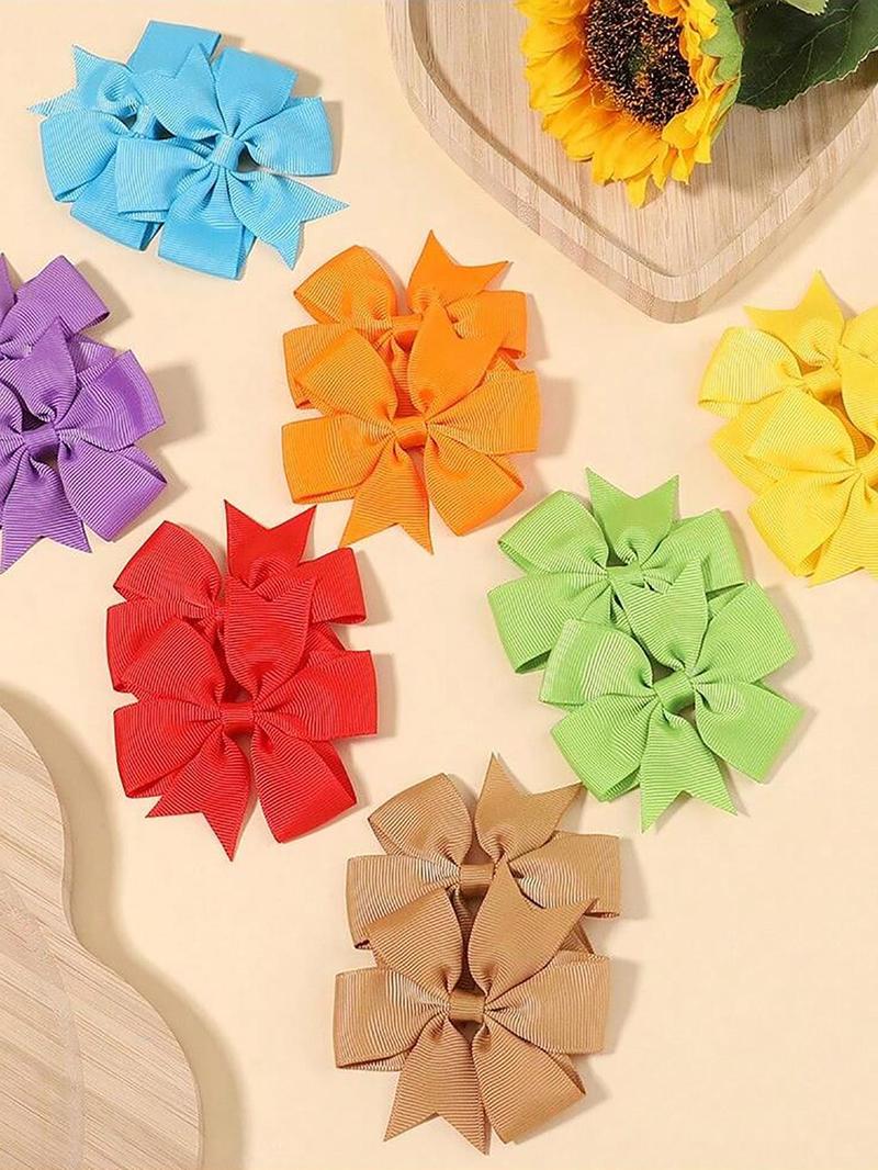 Product Introduction of Random Color Bowknot Design Hair Clip, Cute Colorful Hair Accessories for Women & Girls, Minimalist Headwear Suitable for Thick Hair 2