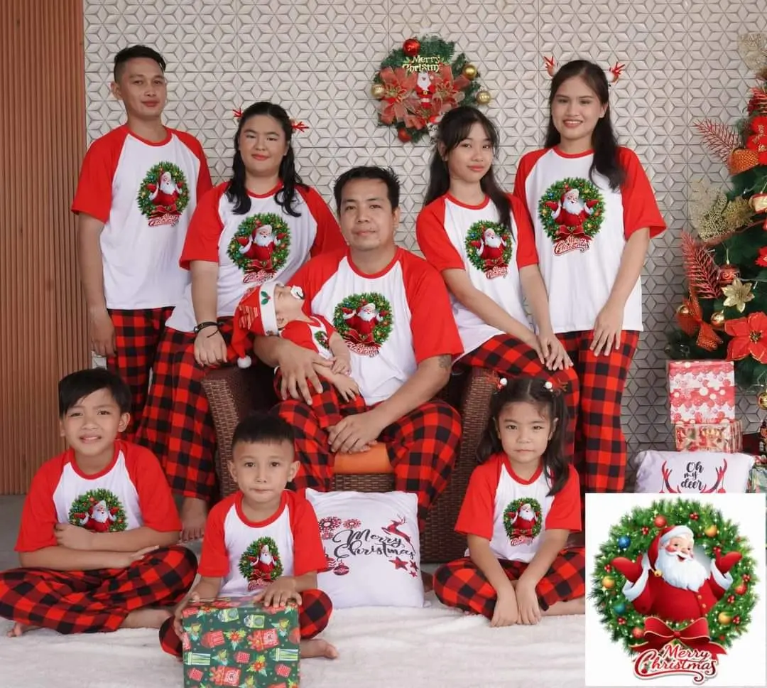CHRISTMAS PAJAMA FAMILY SET T-SHIRT AND PAJAMA TERNO(INFANT TO 5XL) (SOLD PER SIZE)