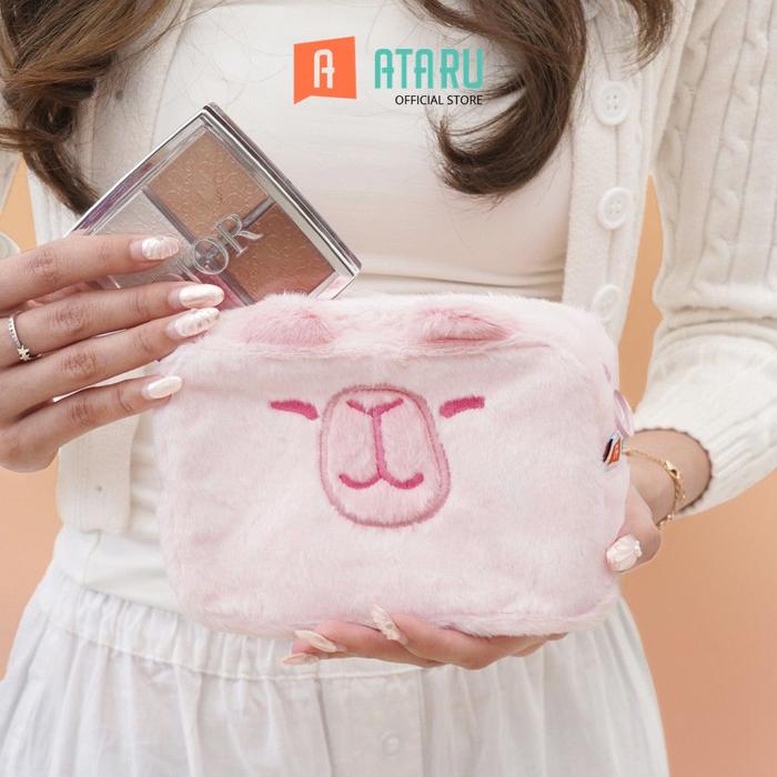 Gambar Ataru Pouch Capybara Medium - Pink Organizer Serbaguna Tempat Pensil Pulpen Alat Make Up Pouch Kosmetik dari Ataru_NEW Kab. Bekasi Tokopedia