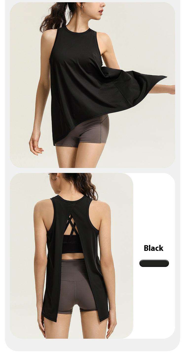 Product Introduction of Áo Lửng Thể Thao Không Tay Áo Lưng, Quần Áo Tập Yoga, Áo Lửng Chạy Bộ Dáng Rộng, Áo Cánh Tập Thể Dục Aerobics, Dành Cho Nữ, Bán Buôn Mùa Hè, Hàng Mới Về 15