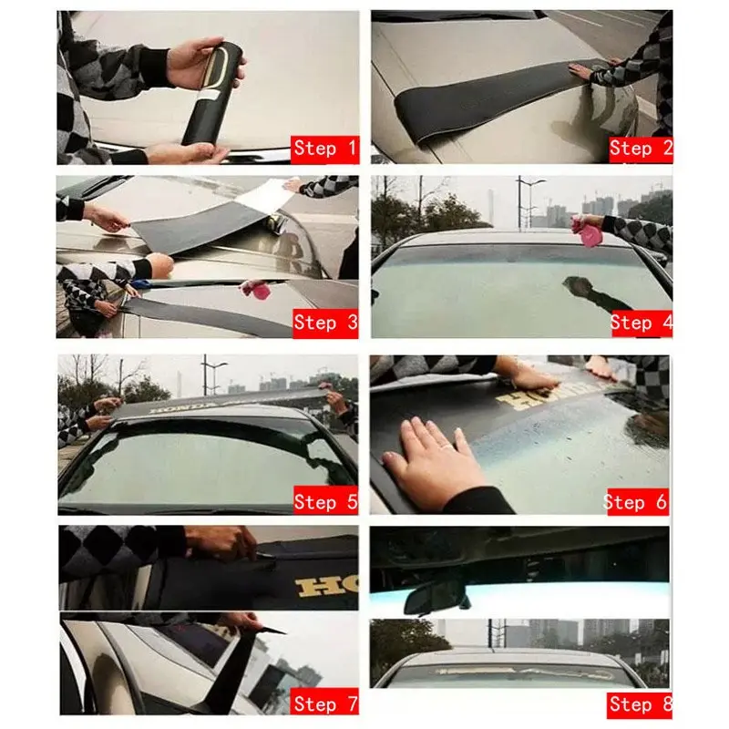 Miếng Dán Vinyl Phản Quang Cho Vỏ Kính Chắn Gió Phía Trước Xe Hơi Và Xe Tải, Đề Can Đồ Họa, Trang Trí 2