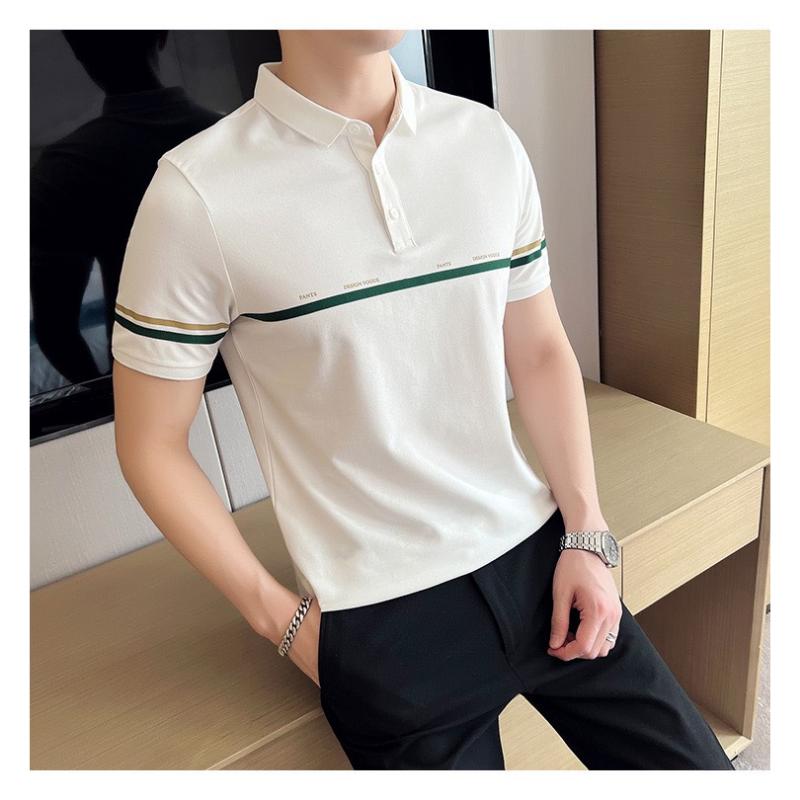 ÁO THUN NAM CÁ SẤU DÀY MƯỢT 3 MÀU ÁO POLO TAY NGẮN CÓ CỔ BẺ ÁO MÃ IN SỌC 43 4