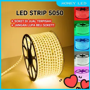5050 METERAN LAMPU LED STRIP 10-30M / PAKET LAMPU LED STRIP LENGKAP TINGGAL COLOK ip65