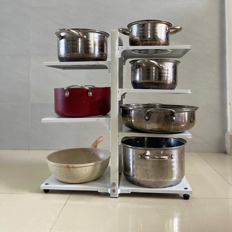 kệ xoong đôi 7 tầng nhà bếp tiện lợi Kitchen kệ  đựng nồi 6