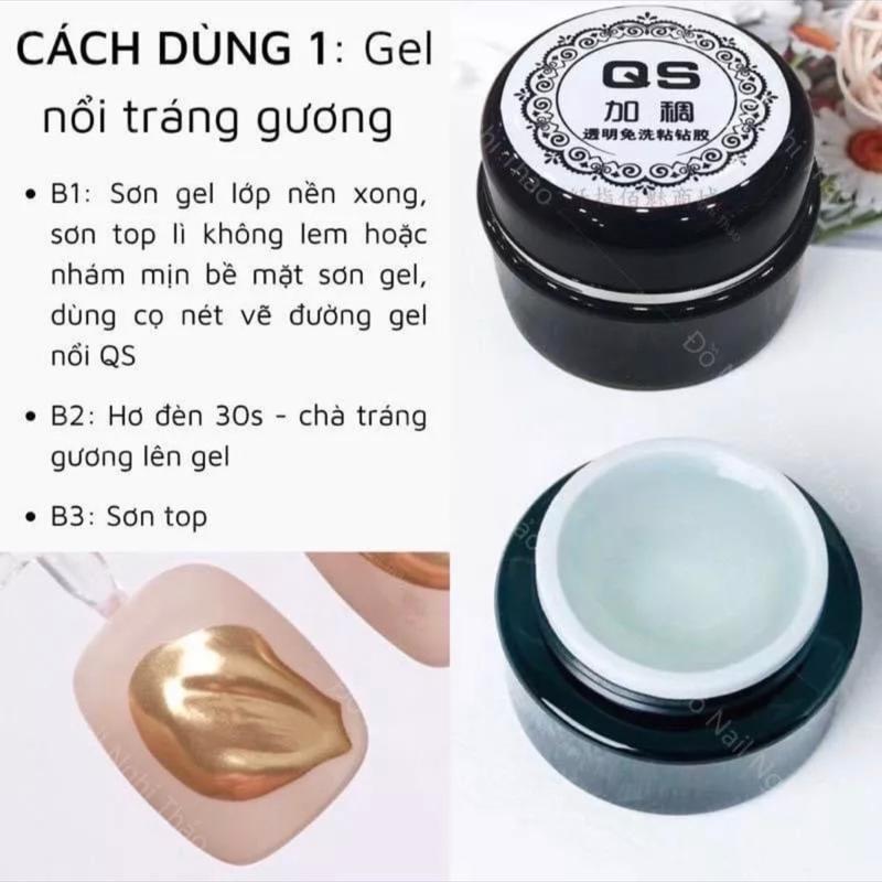 Gel QS,gel thuỷ tinh,vẽ nổi chà tráng gương 20g, gel thuỷ tinh QS