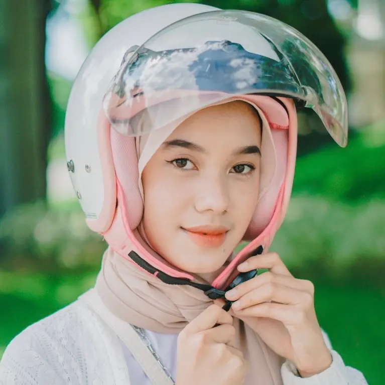 Helm Bogo Dewasa Full Leher Kaca Datar Sni Cembung Motorcycle