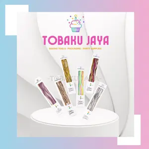 Lilin Ulang Tahun / Party / Lilin Ulir Spiral Chrome / Lilin Mewah Metalik - LLTY-C1