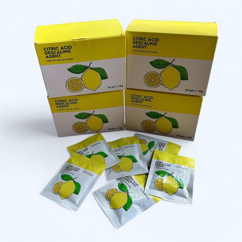 Bột tẩy cặn canxi axit chanh tự nhiên an toàn, vệ sinh và tẩy cặn canxi máy tiệt trùng, bình đun nước,...