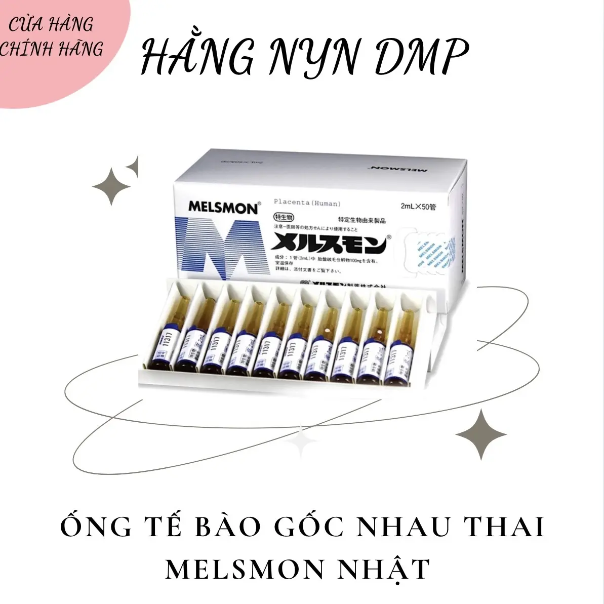 Lẻ ống tế bào gốc vitamin nhật sáng da chuyên mix cùng meso