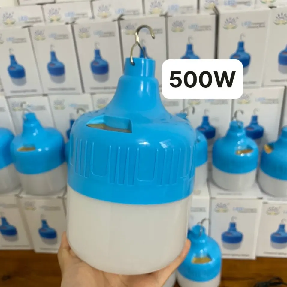 bóng đèn tích điện vinda công suất 500w bóng treo tích điện siêu tiện lợi nhỏ gọn (BH 12 Tháng)