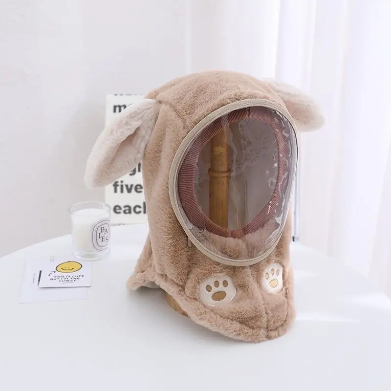 (Set Mũ + Kính Chắn Gió) Trùm Đầu và Cổ Bằng Vải Lông Cừu Mềm Mại Giữ Ấm Cho Bé Từ 3-12 Tuổi 6