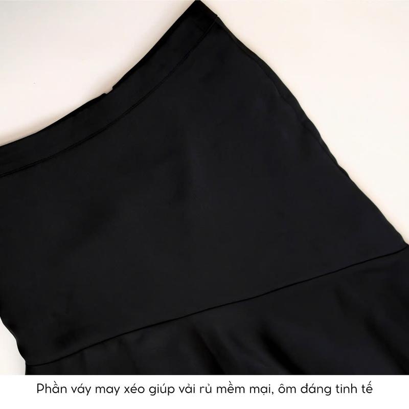 Product Introduction of La Boutique - Chân Váy Vạt Xéo Lụa Đanh Cao Cấp Nữ 4