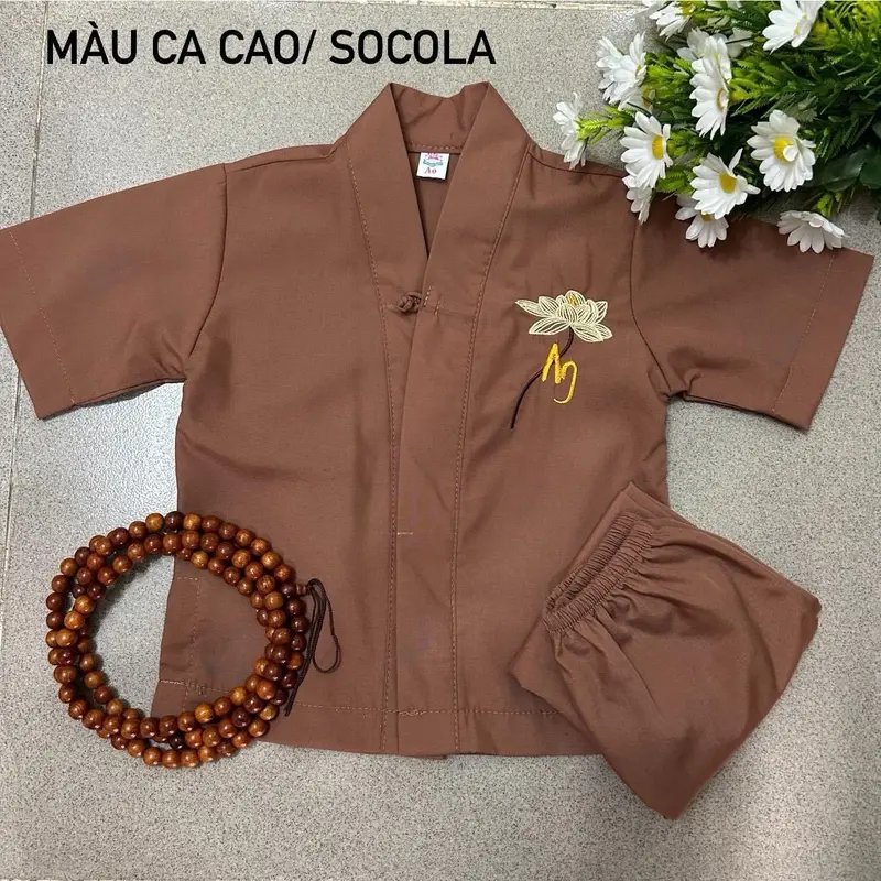 Đồ Lam Đi Chùa_ Bé Trai# _MẫuMới [Hoa Sen Thêu Ngẫn Nhiên Ạ] 4