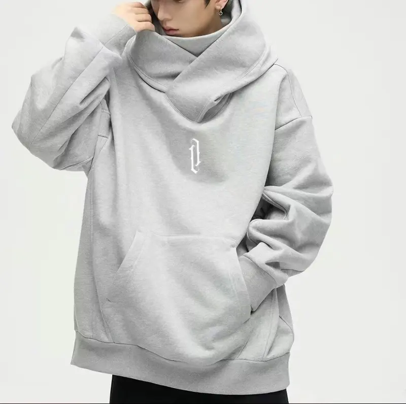 áo hoodie cổ cao ,mũ trùm đầu, áo hoodie ninja họa tiết thêu nổi Menswear Nam Top Dài Tay Ong Loang Nhung áo len Tay Dài Tay Dài áo  hoodie áo hoodie  che mặt áo  cổ rùa Nhung Tăm hoodie  zip 6