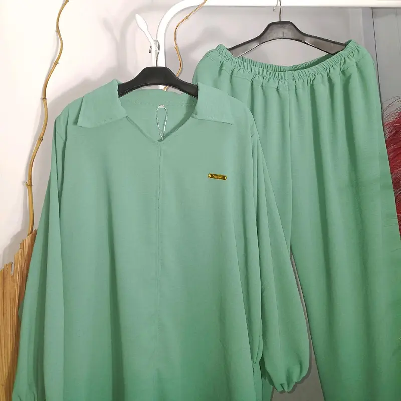 SYARIFAH17 One Set Hijab Style Buyen Wanita Jumbo XL 2XL 3XL 4XL / Celana Lembut Muslim Crinkle Nyaman 3