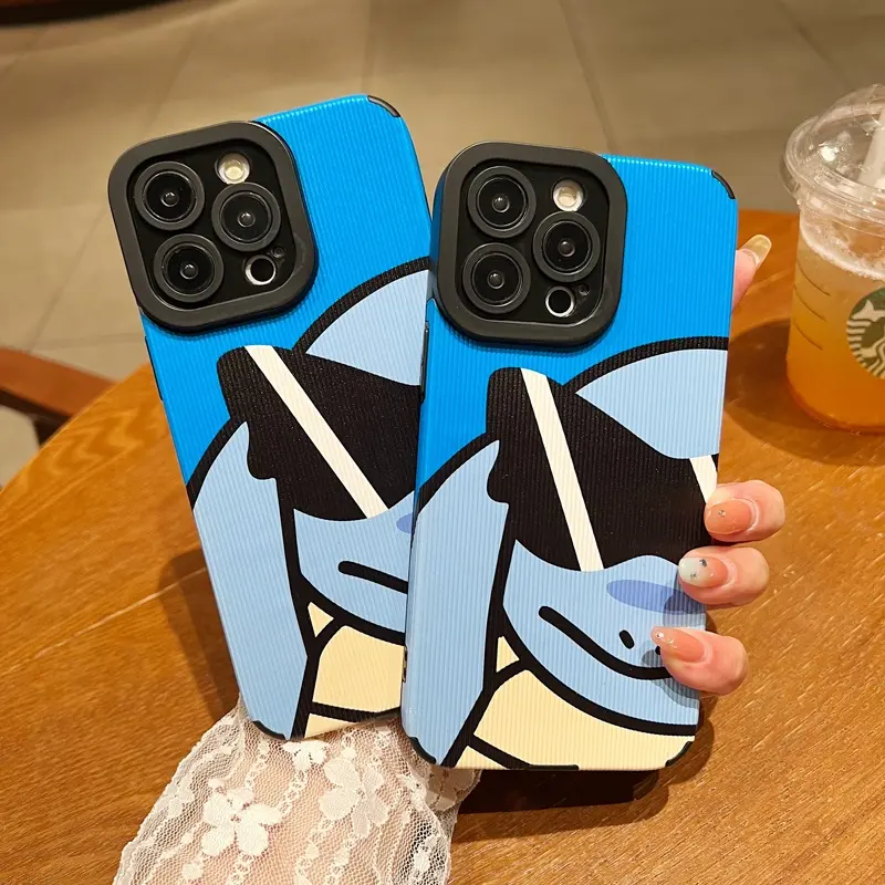 【Fast Shipping】 Label Silicon Pokémon Jenny Turtle Phone Case Is Waterproof Suitable for IPhone 11 12 Pro Max X XR XS Max 7/8 Plus 13 14 15 Plus