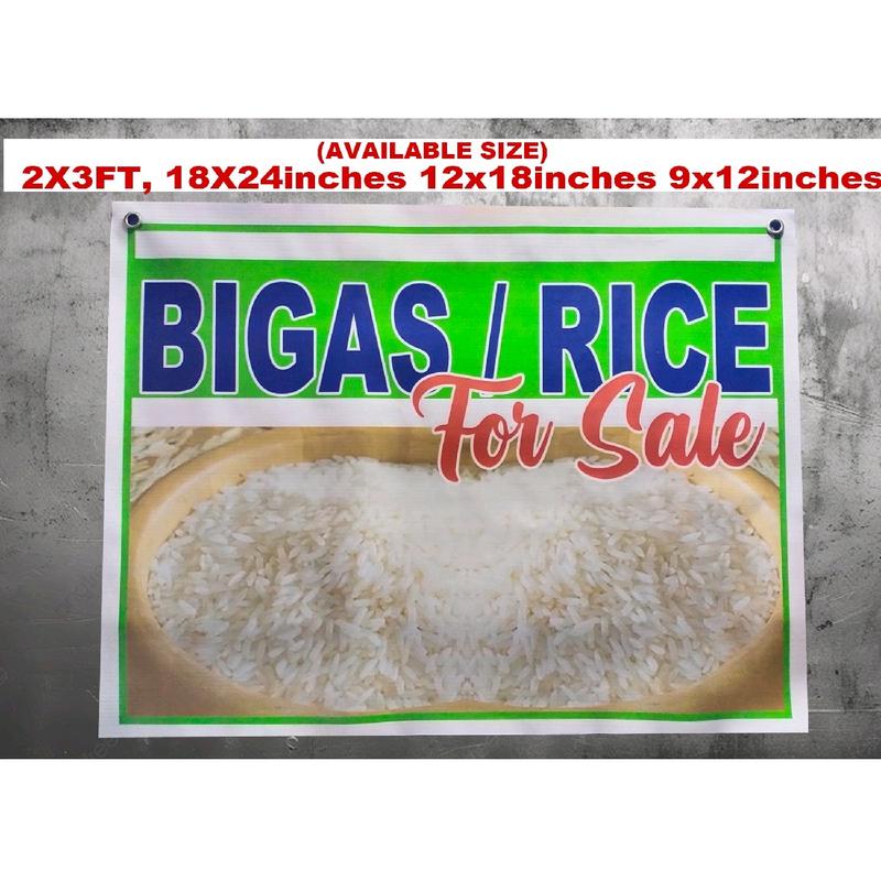 BIGAS / RICE Tarpaulin Signage for Sale - 12oz Kapal, 2x3ft, - TikTok ...