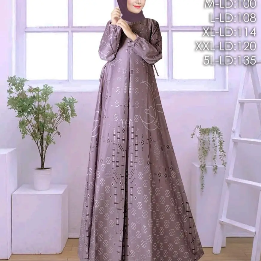 KINAN DRESS gamis silk terbaru gamis murah pesta lebaran busui Muslim