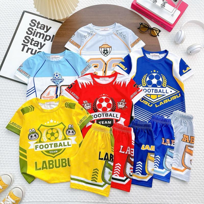 (11-47 kg) Bộ cộc tay quần cộc bé trai thun lạnh 3D , vải thun lạnh nên mềm mịn mát nhẹ, co giãn 4 chiều, giặt máy thoải mái phù hợp bé mặc nhà, đi học , đi chơi hoạ tiết Labubu. M1