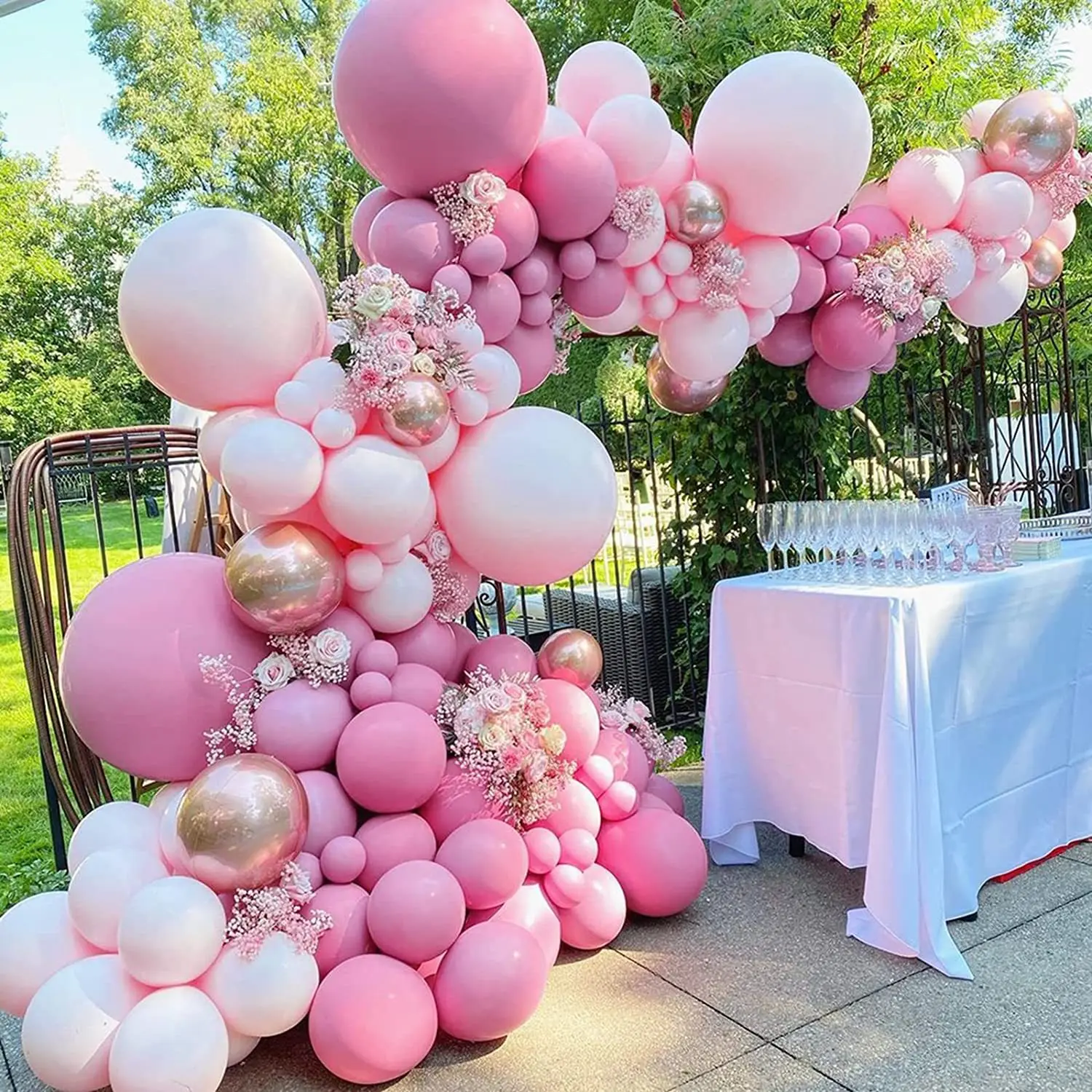 Hot selling Pink Rose Gold Balloon Set Wedding Birthday Party Decoration Balloon Arch