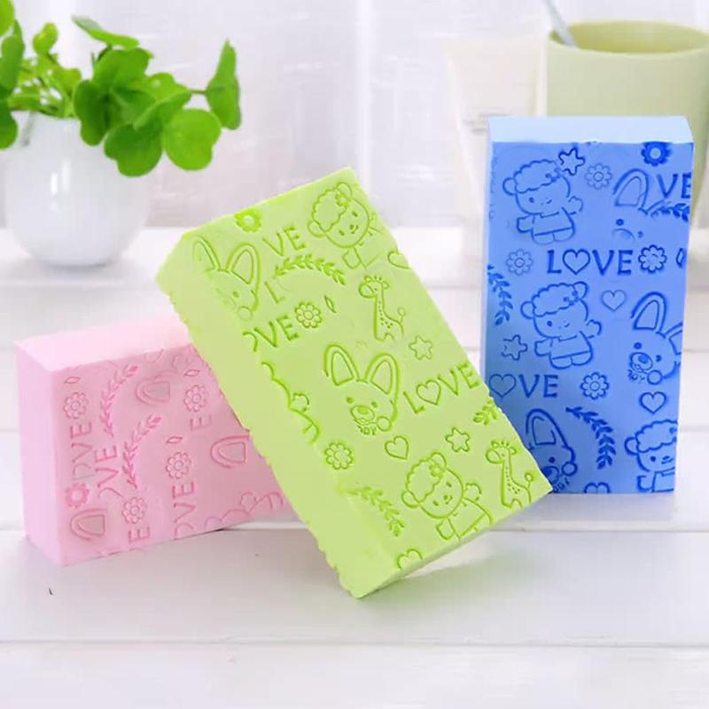 Product Introduction of Exfoliating Skin Shower Massage Scrubber Bath Sponge Skin Cleaning Bath Sponge Color Random 4 Colors 24