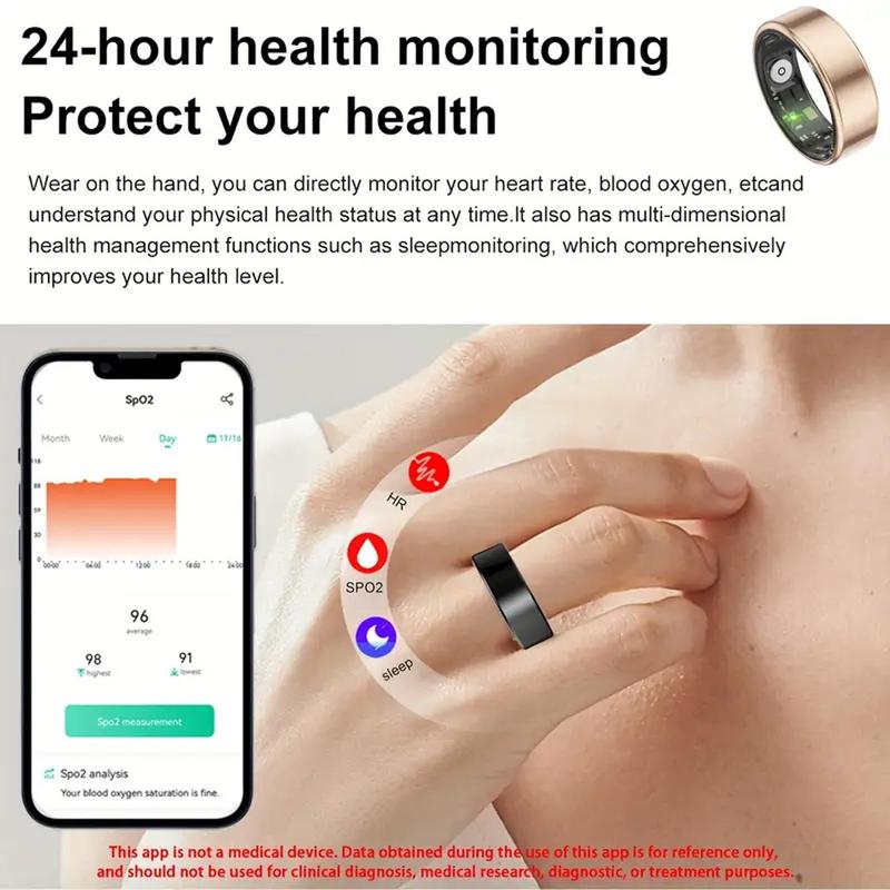 Product Introduction of Smart Ring Health Tracker, Activity & Fitness Trackers with Steps, Exercise, Calories, Sleep Monitoring for iPhone/Android, Christmas Stocking Stuffers, Wearable 3