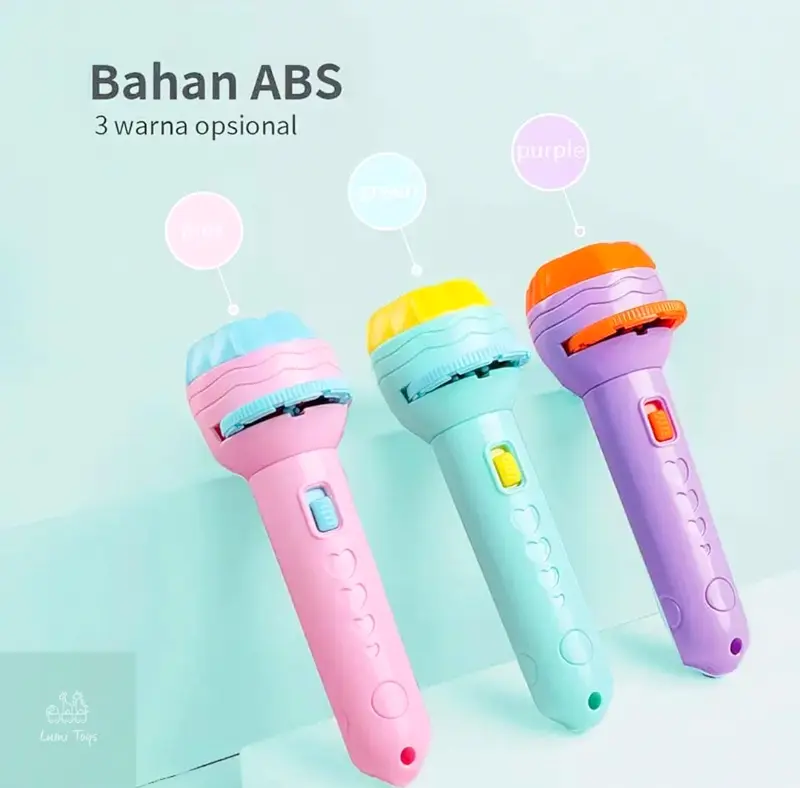 Mainan Edukasi Anak Senter Projector Set isi 4 Piring Proyektor SS1553 Lampu 2