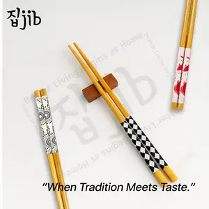 JIB Bamboo Artisan Chopstick Set 5 / Sumpit Makan Premium Korea 5 Pasang