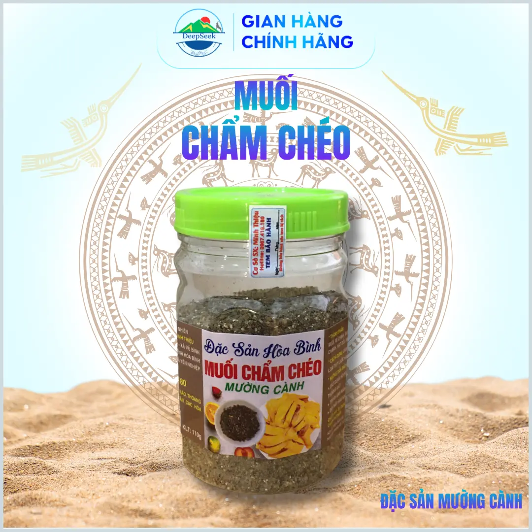 Muối Chẩm Chéo Mường Cành Đặc Sản Hòa Bình, Gia Vị Dùng Để Chấm , Đậm Đà ,Thơm Ngon | Lọ KLT : 110g