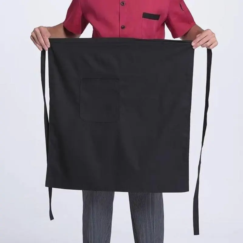 Apron Hotel, Separuh Pinggang dan Separuh Panjang, Sesuai untuk Chef, Lelaki dan Wanita, Gaya Halter, Pakaian Kerja, Kalis Air, Dipanjangkan, Sesuai untuk Kegunaan Di Luar Rumah