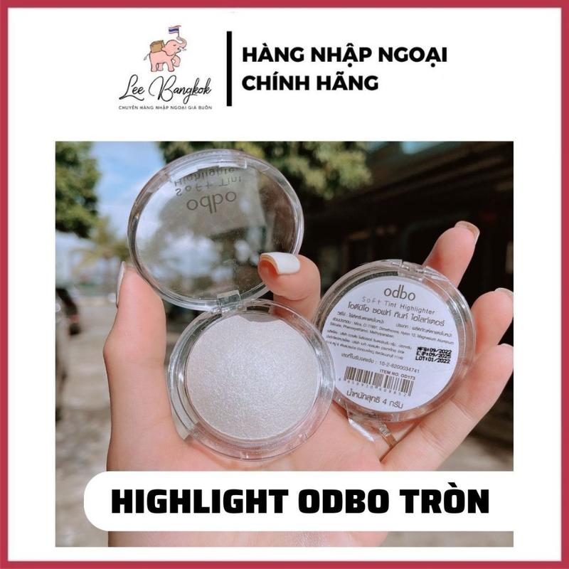   HÀNG CHUẨN  Phấn Nhũ Bắt Sáng - Highlight Odbo Tròn OD173 Soft Tint Hightlighter Tạo Khối Chuẩn Makeup Thái Lan 4g 
