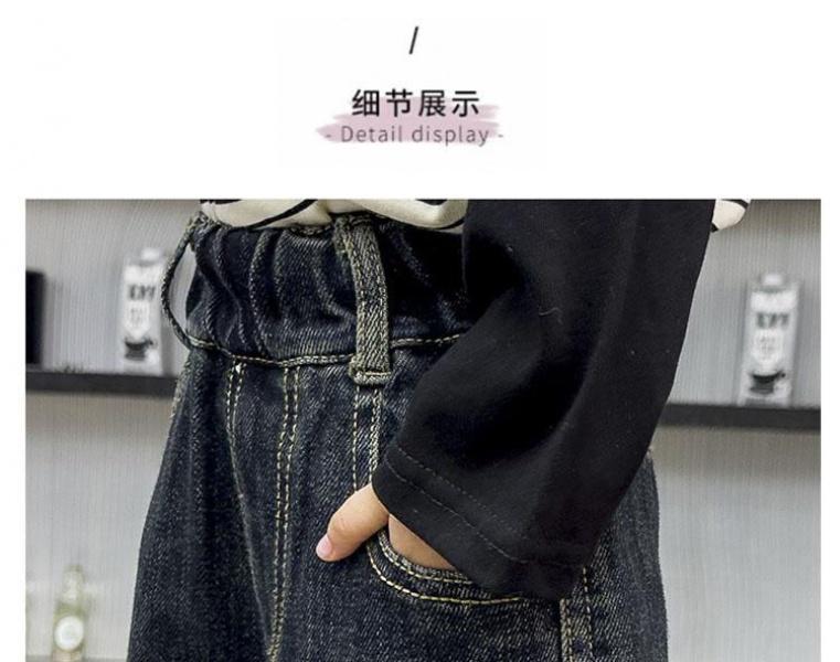 Product Introduction of Quần Dài Jean Mùa Xuân Và Mùa Thu, Dành Cho Trẻ Em, Nam Và Nữ, Dáng Rộng Vừa Vặn, Quần Hoạt Hình, Quần Phong Cách Hàn Quốc, Hàng Mới Về Năm 2024, 2025 6