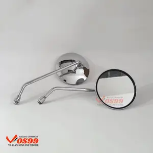 Spion Retro Model Bulat Yamaha Tangkai Panjang Crome Fino